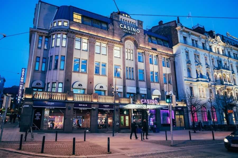 Casino Helsinki exterior at night